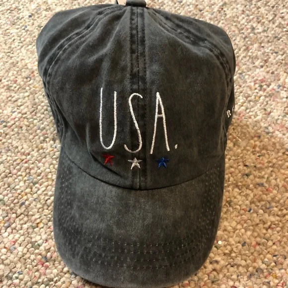 🆕 Rae Dunn USA Baseball Hat Black - Picture 3 of 10